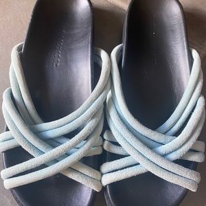 Freda Salvador - Laura Blue Flatbed Sandals
